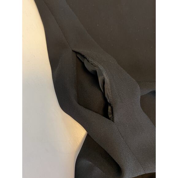 Talbots Black Shift Midi Dress Long Sleeves Cocktail Evening Size 16 Crepe 40”L - Picture 15 of 16